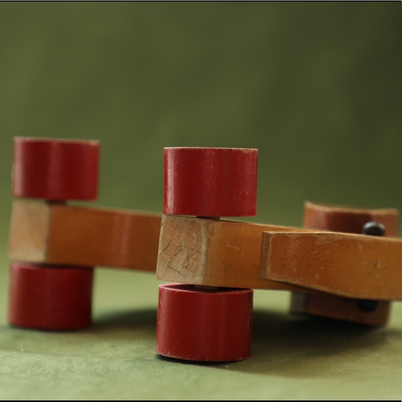 Vintage Wooden Elephant Toy on wheels - Picture 6 of 6